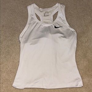 Nike Cream Fitted Sleeveless Tank Top